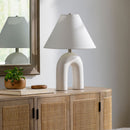 Hospitality furniture - White Arched Ceramic Table Lamp - www.oroatrade.com