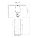Contract furniture - White Organic Textured Table Lamp - www.oroatrade.com
