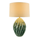 Contract furniture - Green Ceramic Embossed Table Lamp - www.oroatrade.com