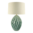 Contract furniture - Green Ceramic Embossed Table Lamp - www.oroatrade.com