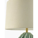 Contract furniture - Green Ceramic Embossed Table Lamp - www.oroatrade.com