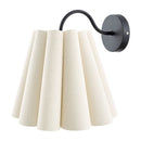 Contract furniture - Pleated Cream Linen Wall Lamp - www.oroatrade.com