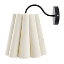 Contract furniture - Pleated Cream Linen Wall Lamp - www.oroatrade.com
