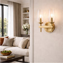 Modern European furniture - Faceted Clear Glass Wall Lamp - www.oroatrade.com