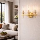 Modern European furniture - Faceted Clear Glass Wall Lamp - www.oroatrade.com