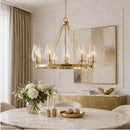 Modern European furniture - Faceted Clear Glass Chandelier - www.oroatrade.com