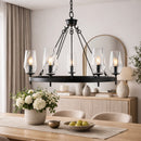 Modern European furniture - Faceted Clear Glass Chandelier - www.oroatrade.com