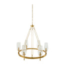 Modern European furniture - Faceted Clear Glass Chandelier - www.oroatrade.com
