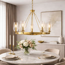 Modern European furniture - Faceted Clear Glass Chandelier - www.oroatrade.com