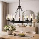 Modern European furniture - Faceted Clear Glass Chandelier - www.oroatrade.com