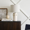 Hospitality furniture - Cream Ceramic Linen Table Lamp - www.oroatrade.com