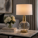 Modern European furniture - Clear Glass Base Table Lamp S - www.oroatrade.com