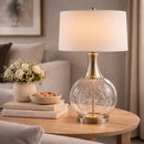 Modern European furniture - Clear Glass Base Table Lamp L - www.oroatrade.com