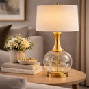 Modern European furniture - Clear Glass Base Table Lamp L - www.oroatrade.com