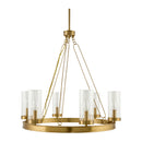 Modern European furniture -  Cylindrical Glass 8-Light Chandelier S - www.oroatrade.com