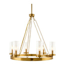Modern European furniture -  Cylindrical Glass 8-Light Chandelier S - www.oroatrade.com