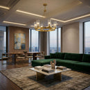 Modern European furniture -  Cylindrical Glass 8-Light Chandelier S - www.oroatrade.com