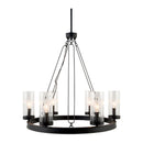 Modern European furniture -  Cylindrical Glass 8-Light Chandelier S - www.oroatrade.com