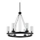Modern European furniture -  Cylindrical Glass 8-Light Chandelier S - www.oroatrade.com