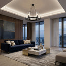 Modern European furniture -  Cylindrical Glass 8-Light Chandelier S - www.oroatrade.com