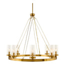 Modern European furniture -  Cylindrical Glass 8-Light Chandelier L  - www.oroatrade.com