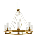 Modern European furniture -  Cylindrical Glass 8-Light Chandelier L  - www.oroatrade.com