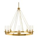 Modern European furniture -  Cylindrical Glass 8-Light Chandelier L  - www.oroatrade.com