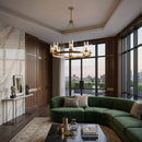 Modern European furniture -  Cylindrical Glass 8-Light Chandelier L  - www.oroatrade.com