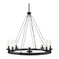 Modern European furniture -  Cylindrical Glass 8-Light Chandelier L  - www.oroatrade.com