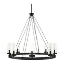 Modern European furniture -  Cylindrical Glass 8-Light Chandelier L  - www.oroatrade.com