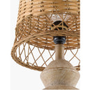 Modern European furniture - Brown Rattan Accent Table Lamps (2) - www.oroatrade.com