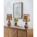 Modern European furniture - Brown Rattan Accent Table Lamps (2) - www.oroatrade.com