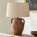 Contract furniture - Red Ceramic Accent Table Lamp - www.oroatrade.com
