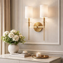 Contract furniture - White Dual-Shade Wall Lamp - www.oroatrade.com