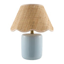 Modern European furniture - Scalloped Edge Seagrass Table Lamp - www.oroatrade.com