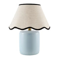Contract furniture - Scalloped Linen Ceramic Table Lamp - www.oroatrade.com