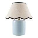 Contract furniture - Scalloped Linen Ceramic Table Lamp - www.oroatrade.com
