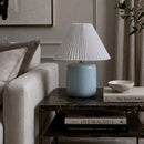 Contract furniture - Ceramic Pleated Linen Table Lamp - www.oroatrade.com