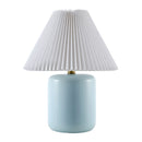 Contract furniture - Ceramic Pleated Linen Table Lamp - www.oroatrade.com