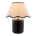 Contract furniture - Scalloped Linen Ceramic Table Lamp - www.oroatrade.com