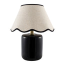 Contract furniture - Scalloped Linen Ceramic Table Lamp - www.oroatrade.com