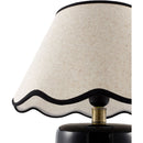 Contract furniture - Scalloped Linen Ceramic Table Lamp - www.oroatrade.com
