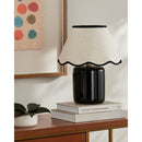 Contract furniture - Scalloped Linen Ceramic Table Lamp - www.oroatrade.com