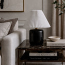 Contract furniture - Ceramic Pleated Linen Table Lamp - www.oroatrade.com