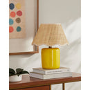 Modern European furniture - Scalloped Edge Seagrass Table Lamp - www.oroatrade.com
