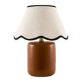 Contract furniture - Scalloped Linen Ceramic Table Lamp - www.oroatrade.com