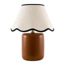 Contract furniture - Scalloped Linen Ceramic Table Lamp - www.oroatrade.com