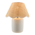 Modern European furniture - Scalloped Edge Seagrass Table Lamp - www.oroatrade.com