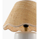 Modern European furniture - Scalloped Edge Seagrass Table Lamp - www.oroatrade.com