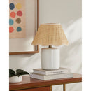 Modern European furniture - Scalloped Edge Seagrass Table Lamp - www.oroatrade.com